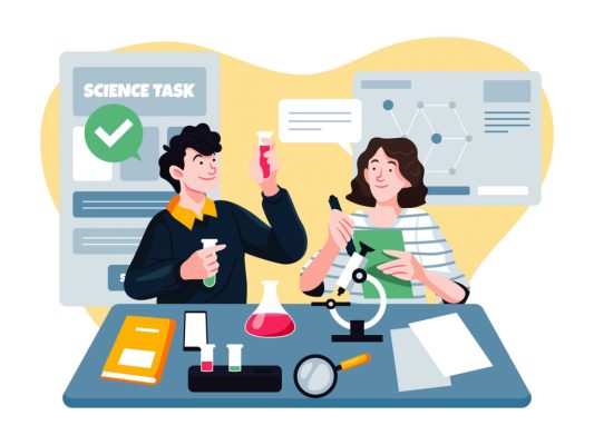 University Science Lab Illustration (AI)